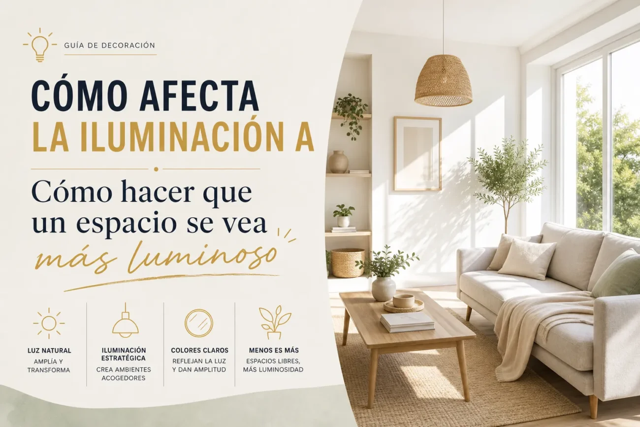 cómo afecta la iluminación a Cómo hacer que un espacio se vea más luminoso