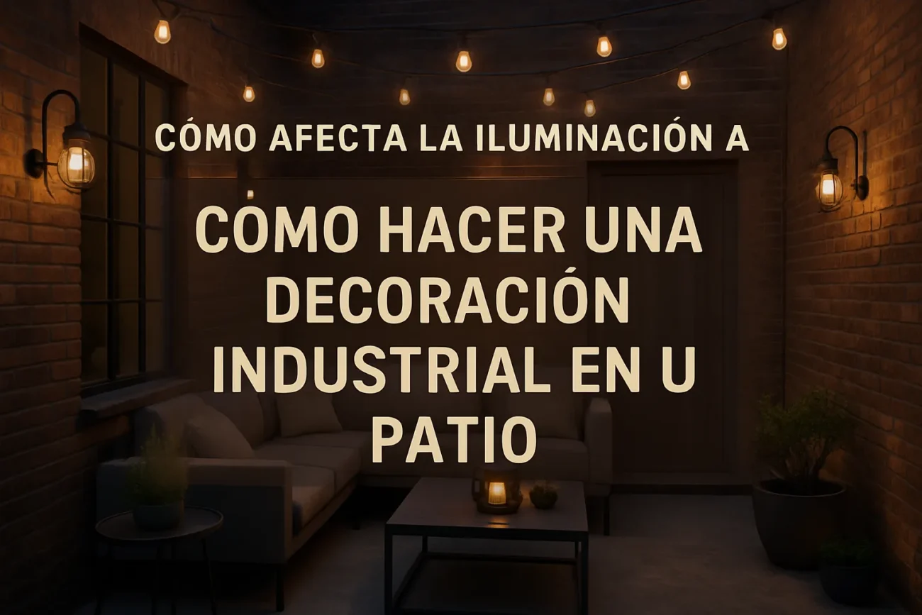 cómo afecta la iluminación a Cómo hacer una decoración industrial en un patio