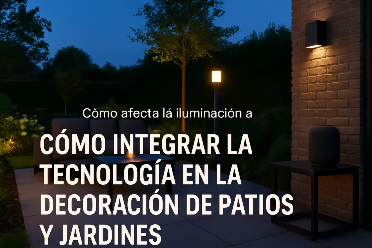 cómo afecta la iluminación a Cómo integrar la tecnología en la decoración de patios y jardines