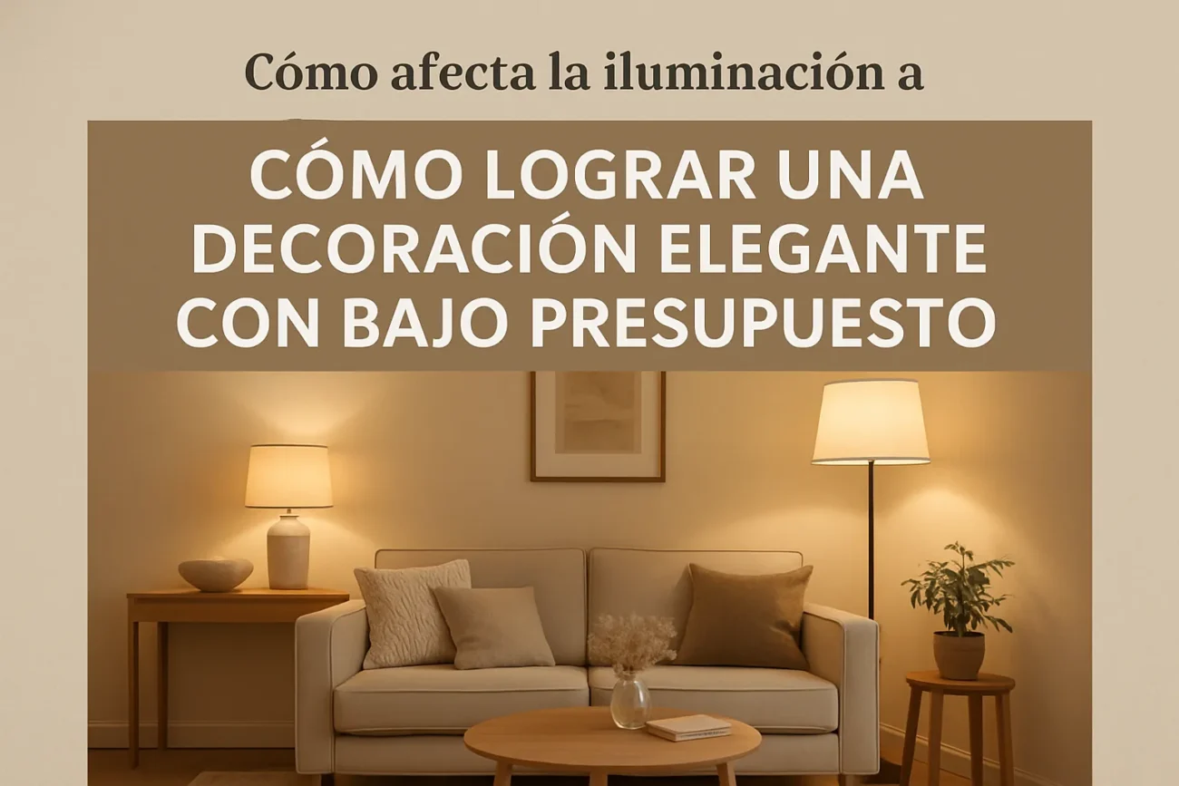 cómo afecta la iluminación a Cómo lograr una decoración elegante con bajo presupuesto