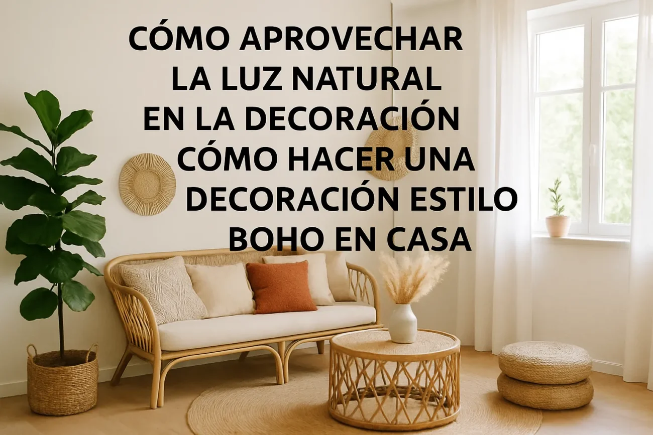 cómo aprovechar la luz natural en la decoración Cómo hacer una decoración estilo boho en casa