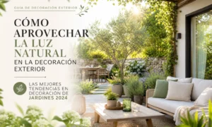 cómo aprovechar la luz natural en la decoración exterior Las mejores tendencias en decoración de jardines 2024