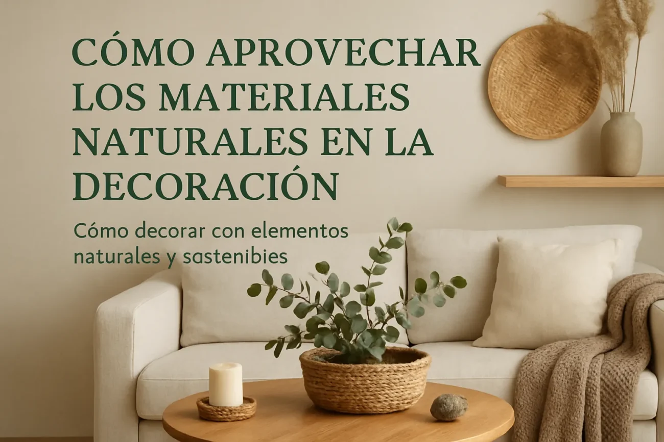 cómo aprovechar los materiales naturales en la decoración Cómo decorar con elementos naturales y sostenibles