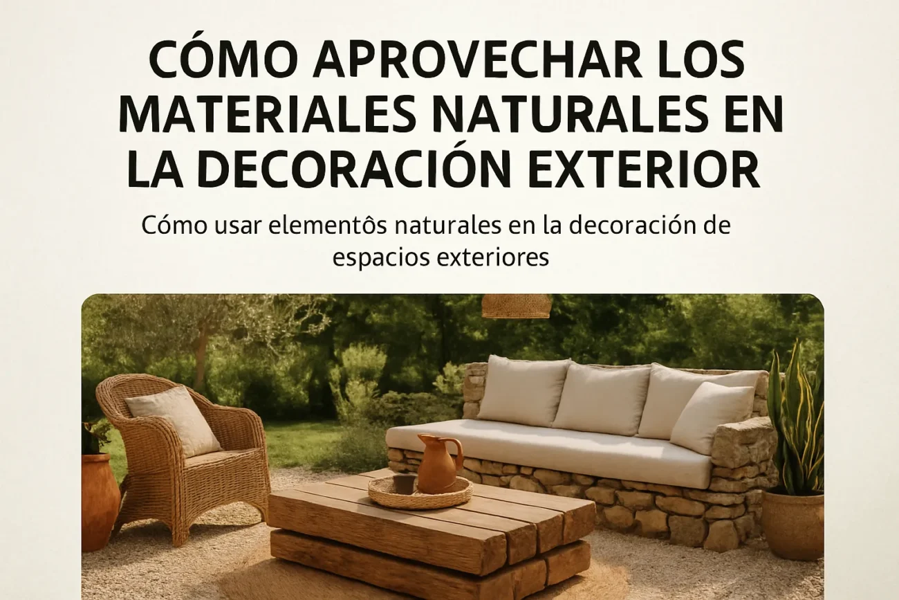 cómo aprovechar los materiales naturales en la decoración exterior Cómo usar elementos naturales en la decoración de espacios exteriores