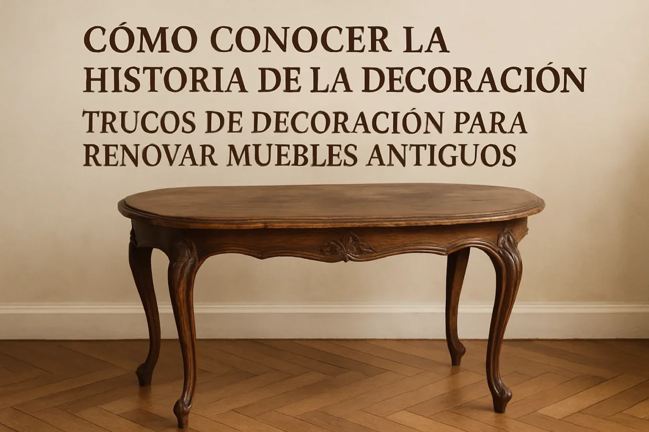 cómo conocer la historia de la decoración Trucos de decoración para renovar muebles antiguos