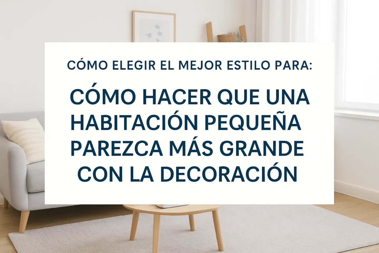 cómo elegir el mejor estilo para Cómo hacer que una habitación pequeña parezca más grande con la decoración