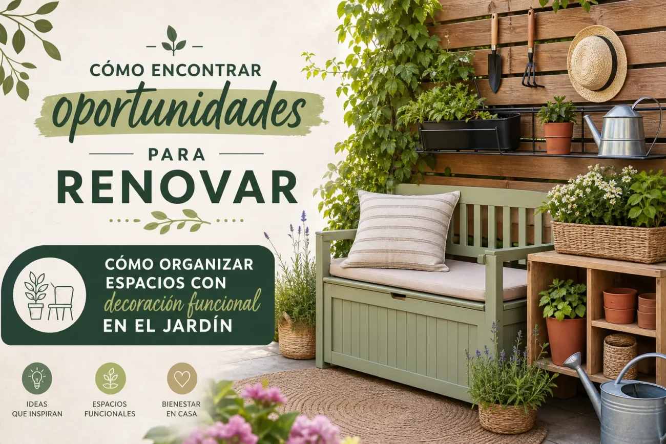 cómo encontrar oportunidades para renovar Cómo organizar espacios con decoración funcional en el jardín