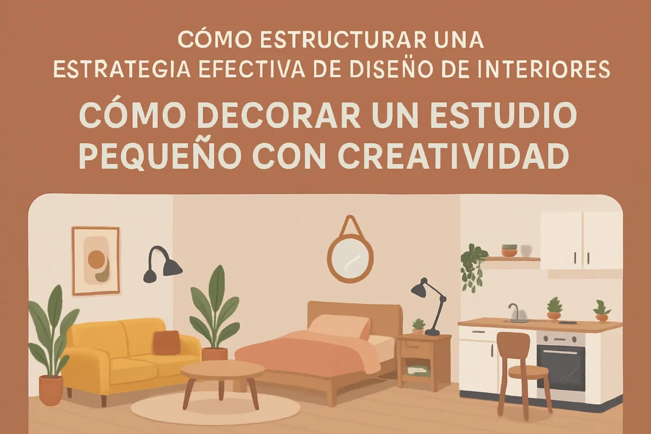cómo estructurar una estrategia efectiva de diseño de interiores Cómo decorar un estudio pequeño con creatividad