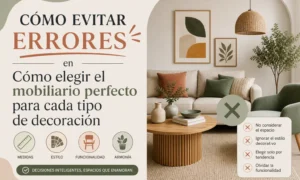 cómo evitar errores en Cómo elegir el mobiliario perfecto para cada tipo de decoración