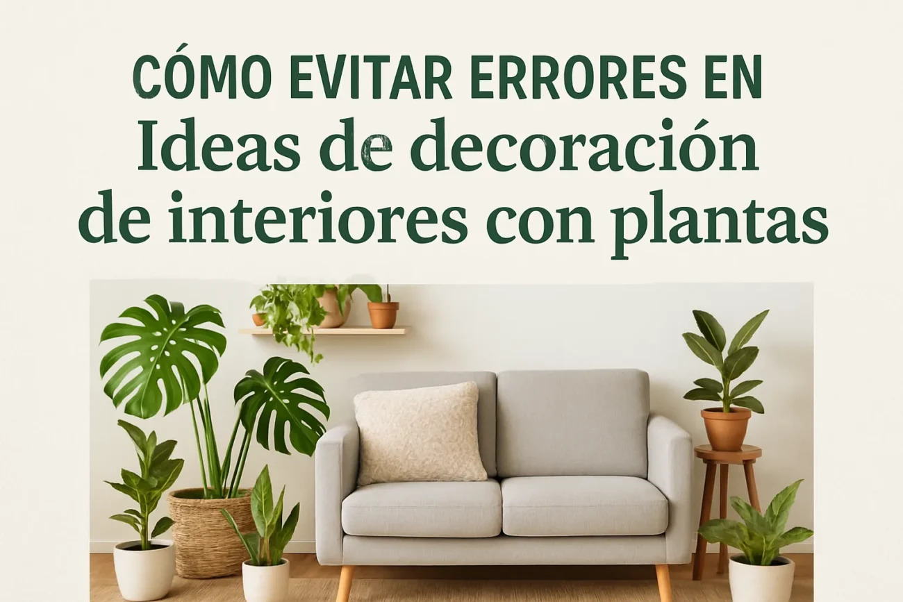 cómo evitar errores en Ideas de decoración de interiores con plantas