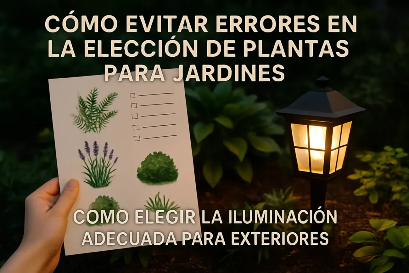 cómo evitar errores en la elección de plantas para jardines Cómo elegir la iluminación adecuada para exteriores