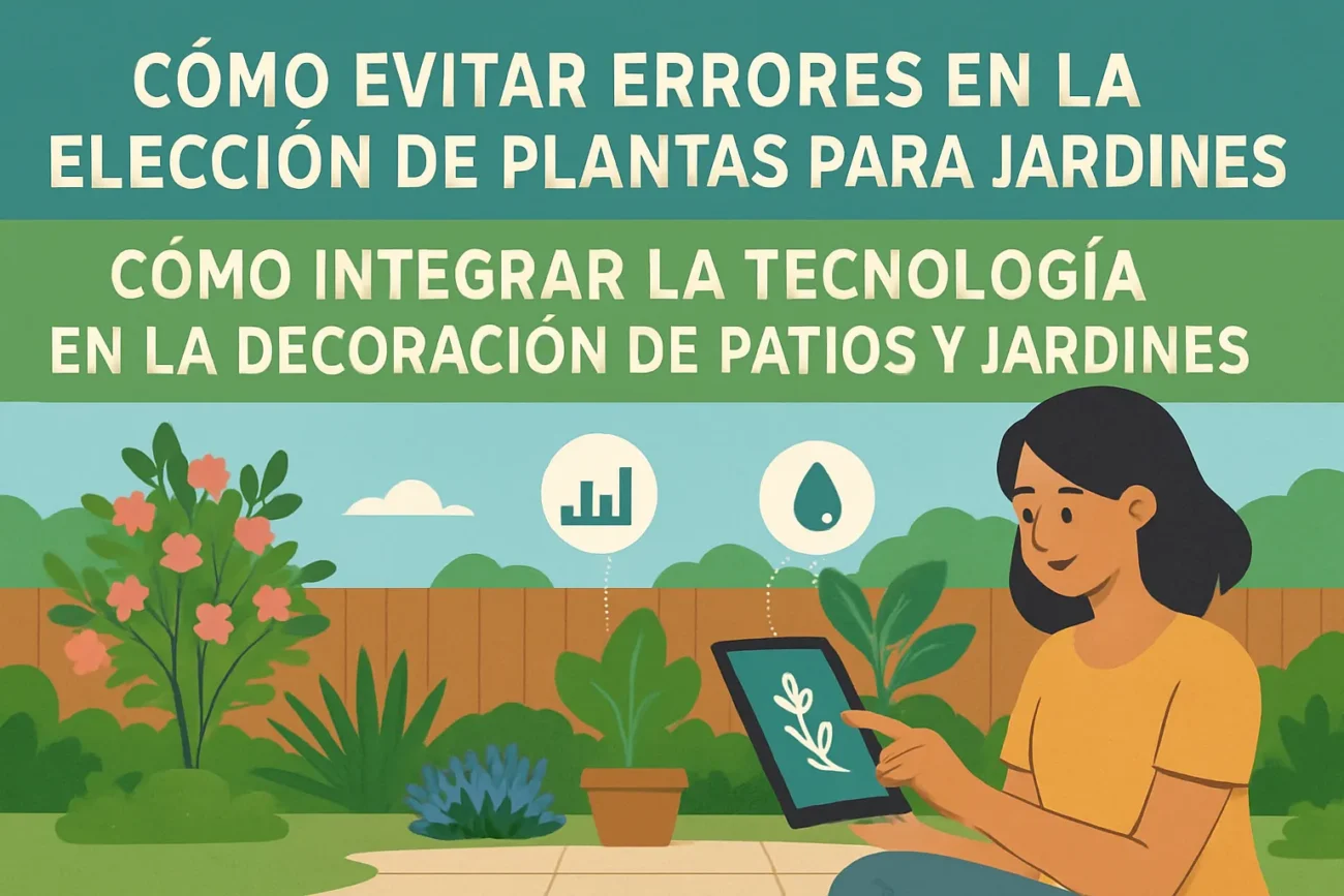 cómo evitar errores en la elección de plantas para jardines Cómo integrar la tecnología en la decoración de patios y jardines