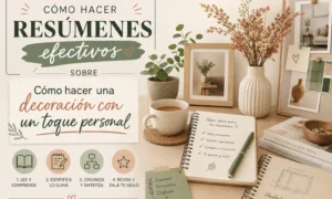 cómo hacer resúmenes efectivos sobre Cómo hacer una decoración con un toque personal