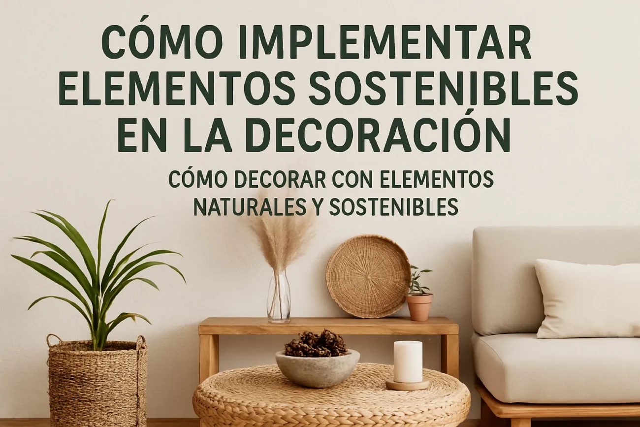 cómo implementar elementos sostenibles en la decoración Cómo decorar con elementos naturales y sostenibles