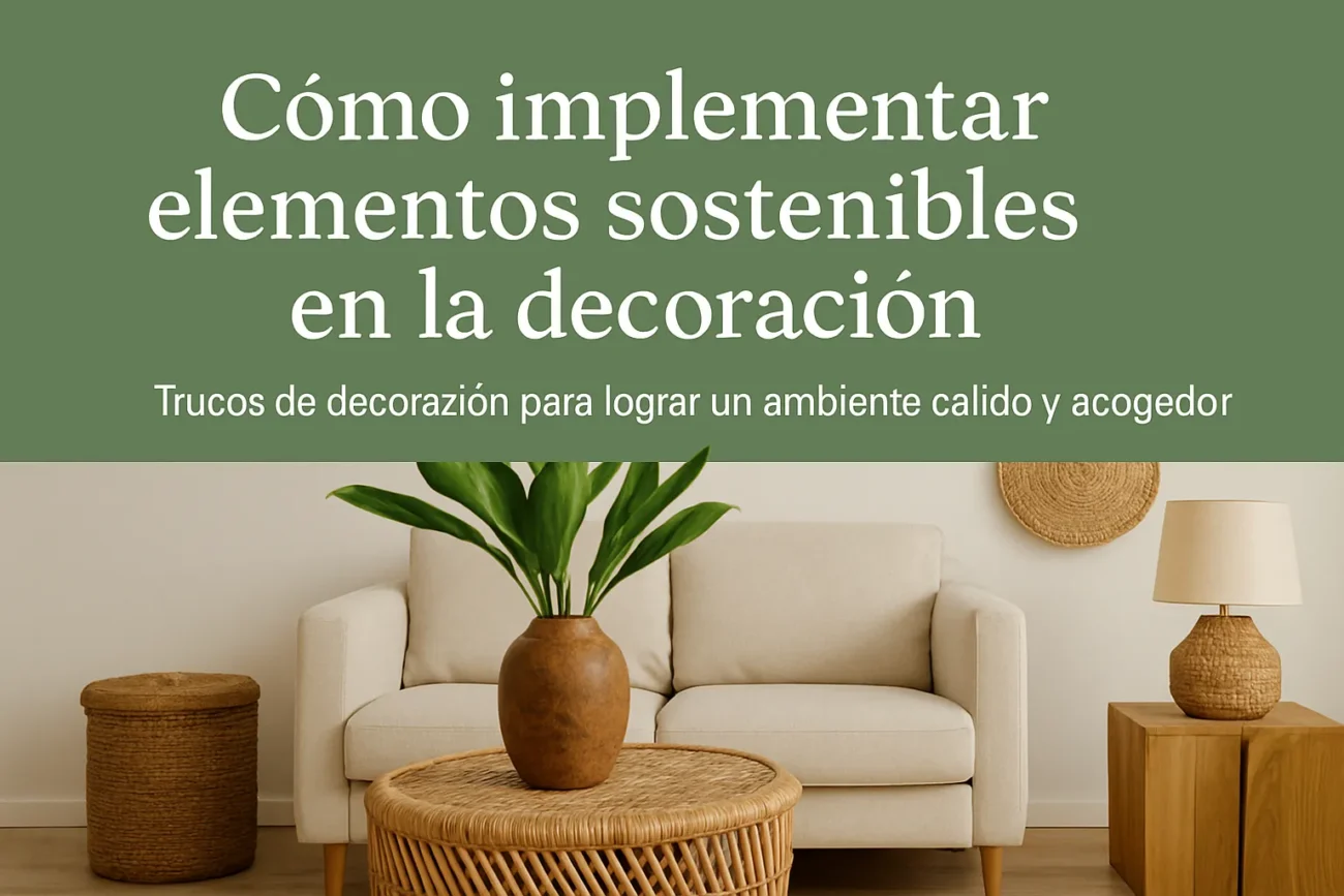 cómo implementar elementos sostenibles en la decoración Trucos de decoración para lograr un ambiente cálido y acogedor