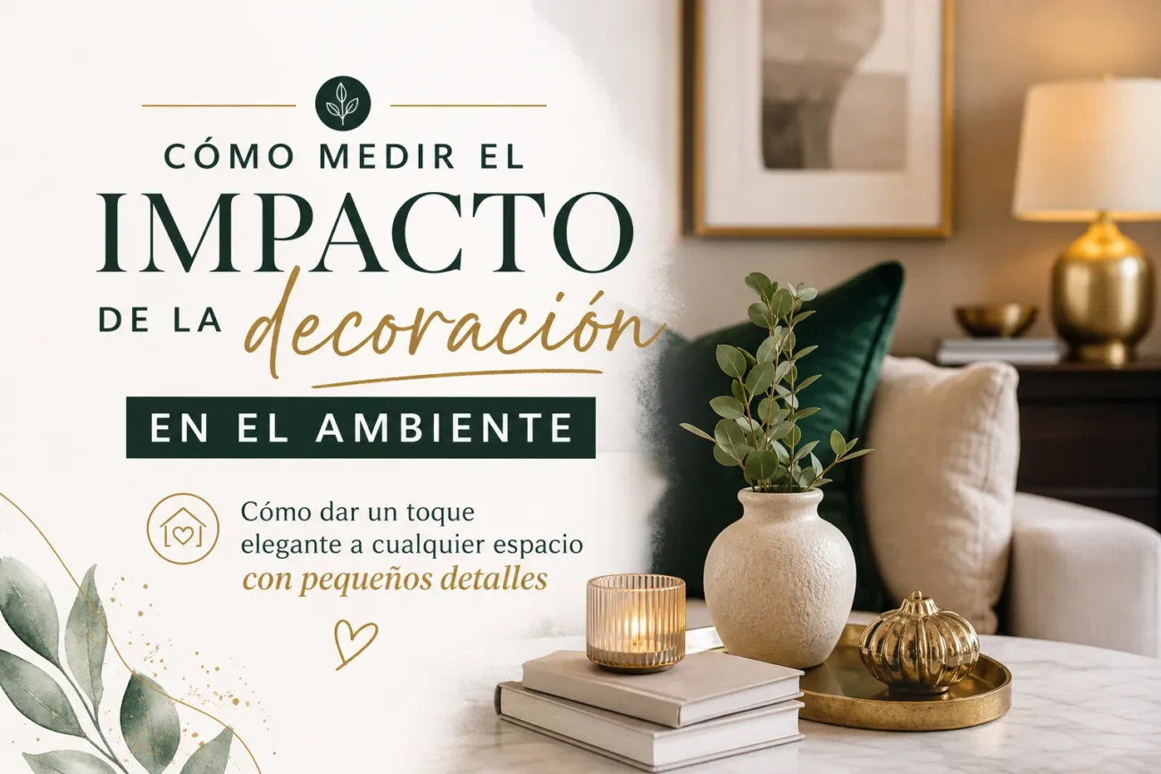 cómo medir el impacto de la decoración en el ambiente Cómo dar un toque elegante a cualquier espacio con pequeños detalles