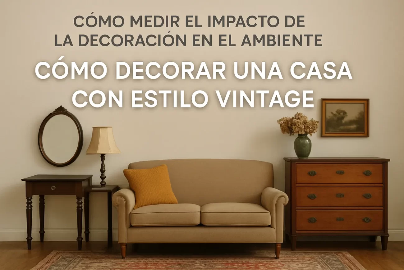 cómo medir el impacto de la decoración en el ambiente Cómo decorar una casa con estilo vintage