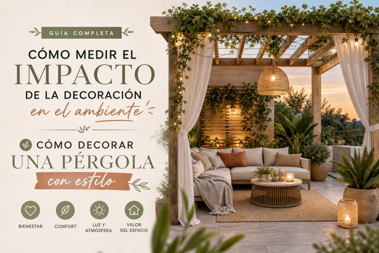 cómo medir el impacto de la decoración en el ambiente Cómo decorar una pérgola con estilo