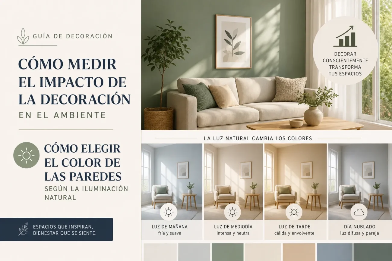cómo medir el impacto de la decoración en el ambiente Cómo elegir el color de las paredes según la iluminación natural