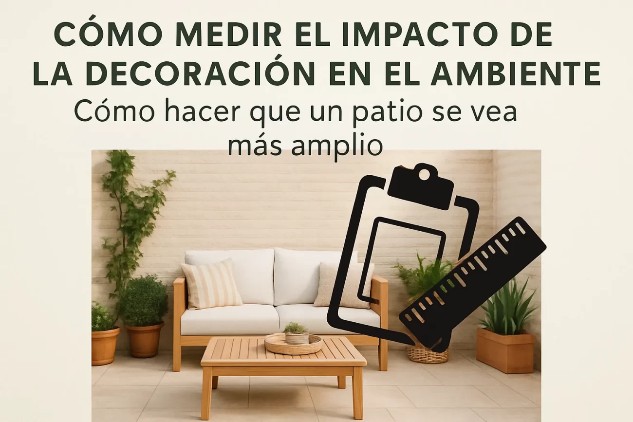 cómo medir el impacto de la decoración en el ambiente Cómo hacer que un patio se vea más amplio