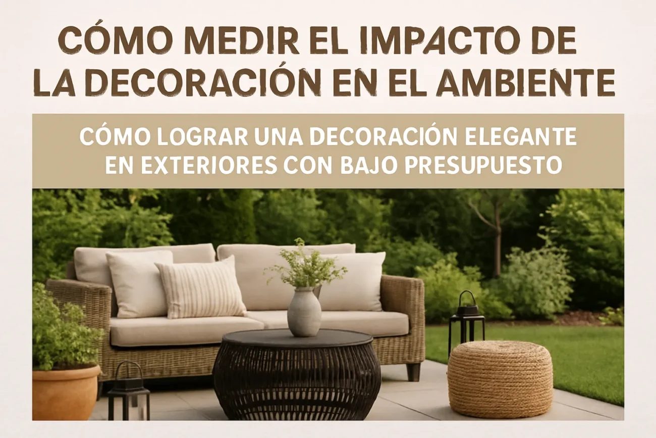 cómo medir el impacto de la decoración en el ambiente Cómo lograr una decoración elegante en exteriores con bajo presupuesto