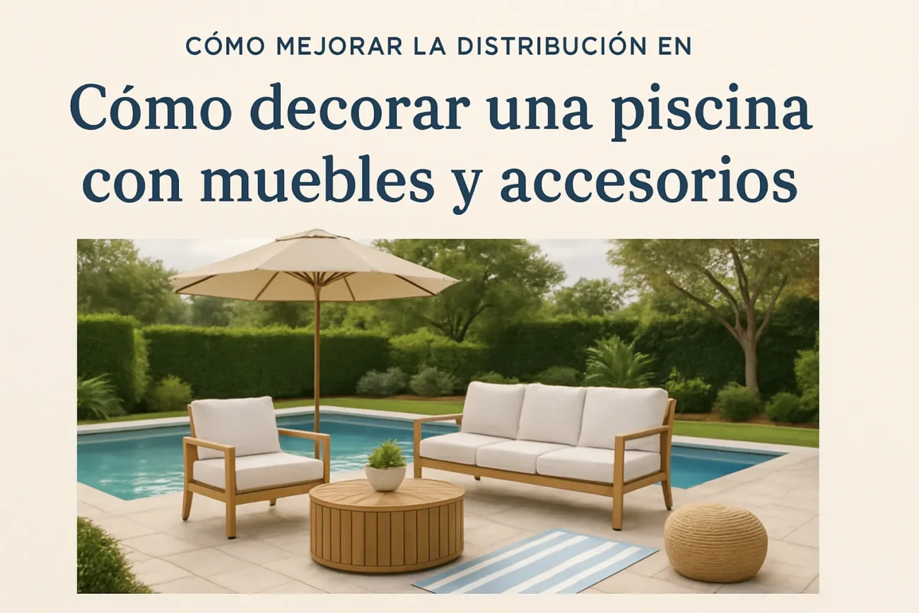 cómo mejorar la distribución en Cómo decorar una piscina con muebles y accesorios