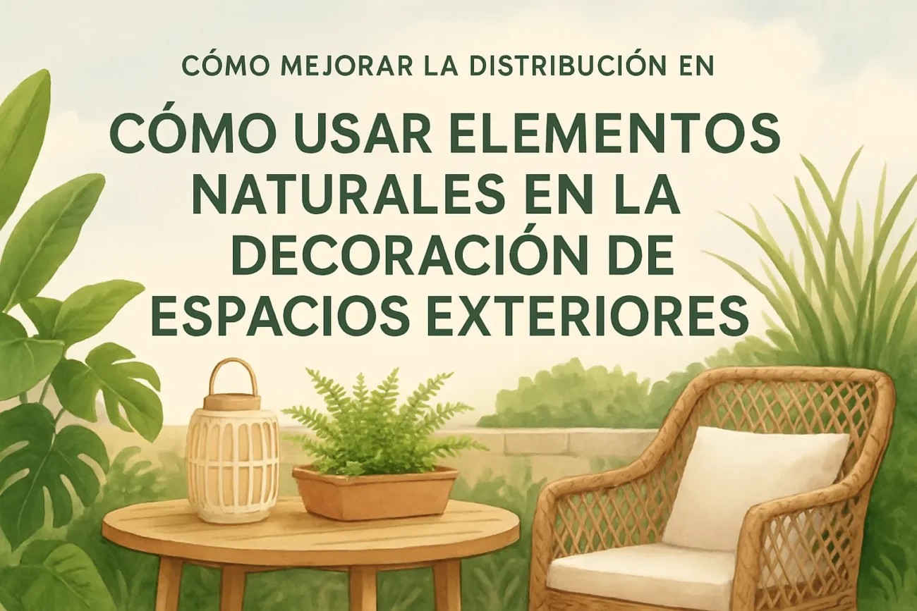 cómo mejorar la distribución en Cómo usar elementos naturales en la decoración de espacios exteriores