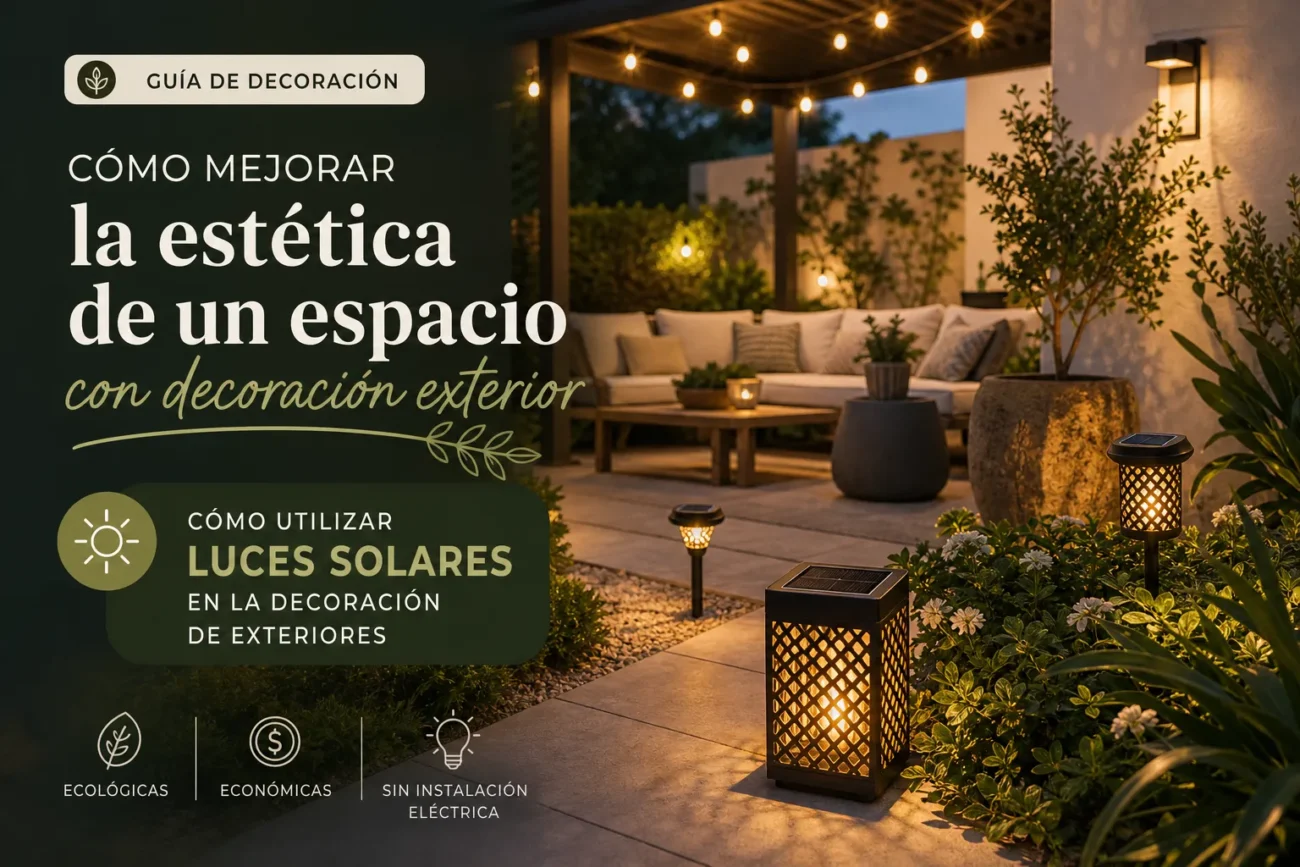 cómo mejorar la estética de un espacio con decoración exterior Cómo utilizar luces solares en la decoración de exteriores