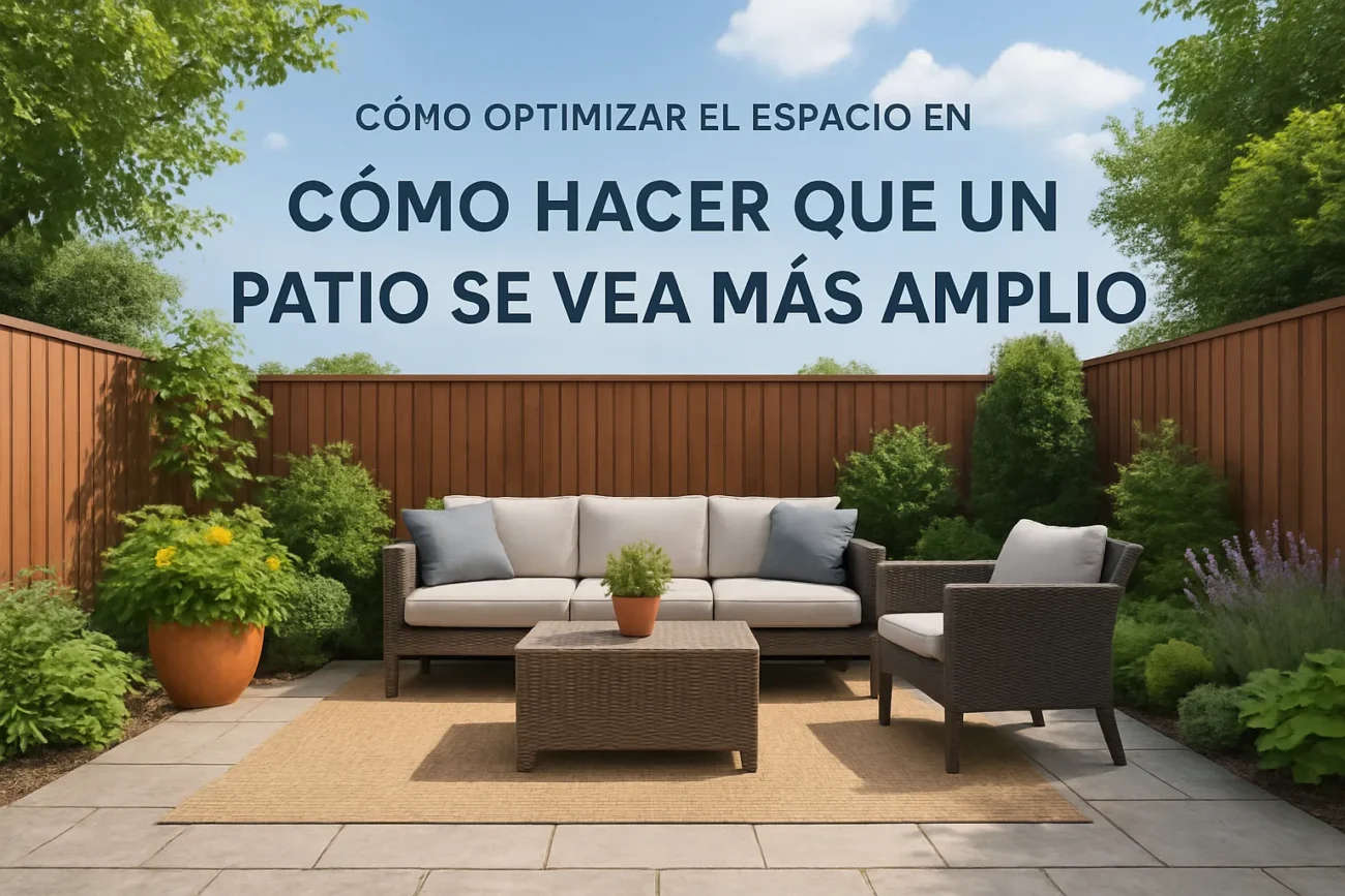 cómo optimizar el espacio en Cómo hacer que un patio se vea más amplio