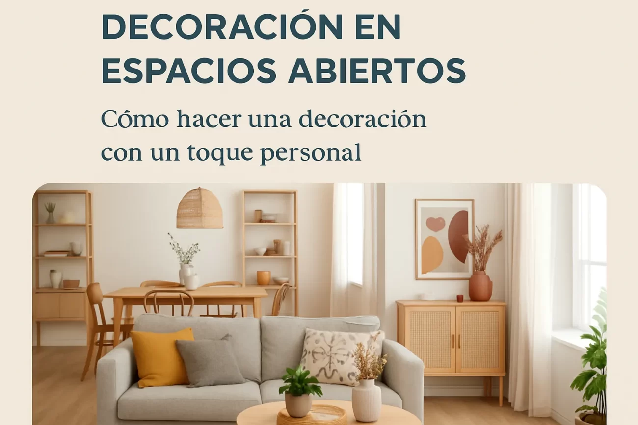 cómo organizar la decoración en espacios abiertos Cómo hacer una decoración con un toque personal