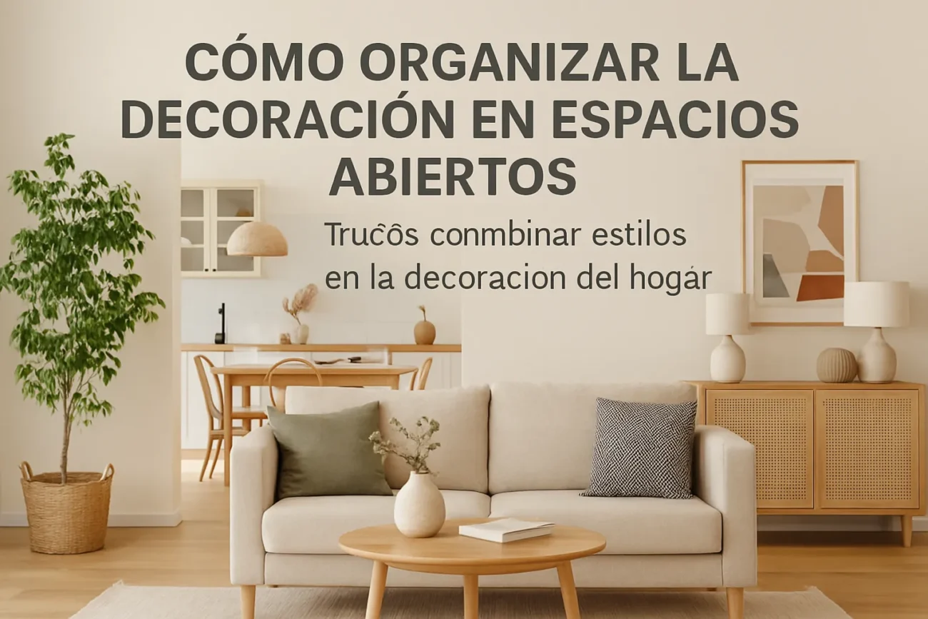 cómo organizar la decoración en espacios abiertos Trucos para combinar estilos en la decoración del hogar