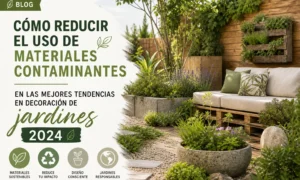 cómo reducir el uso de materiales contaminantes en Las mejores tendencias en decoración de jardines 2024
