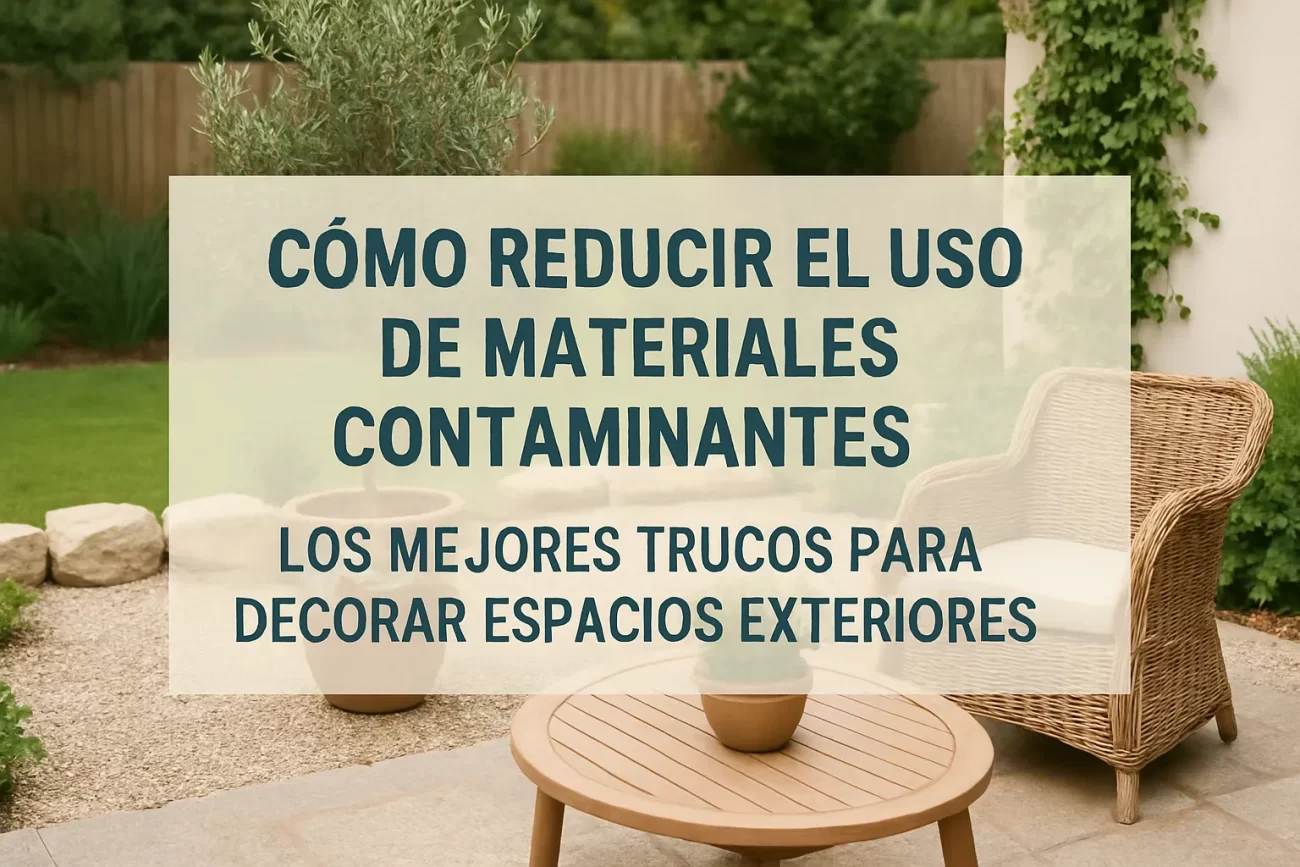 cómo reducir el uso de materiales contaminantes en Los mejores trucos para decorar espacios exteriores