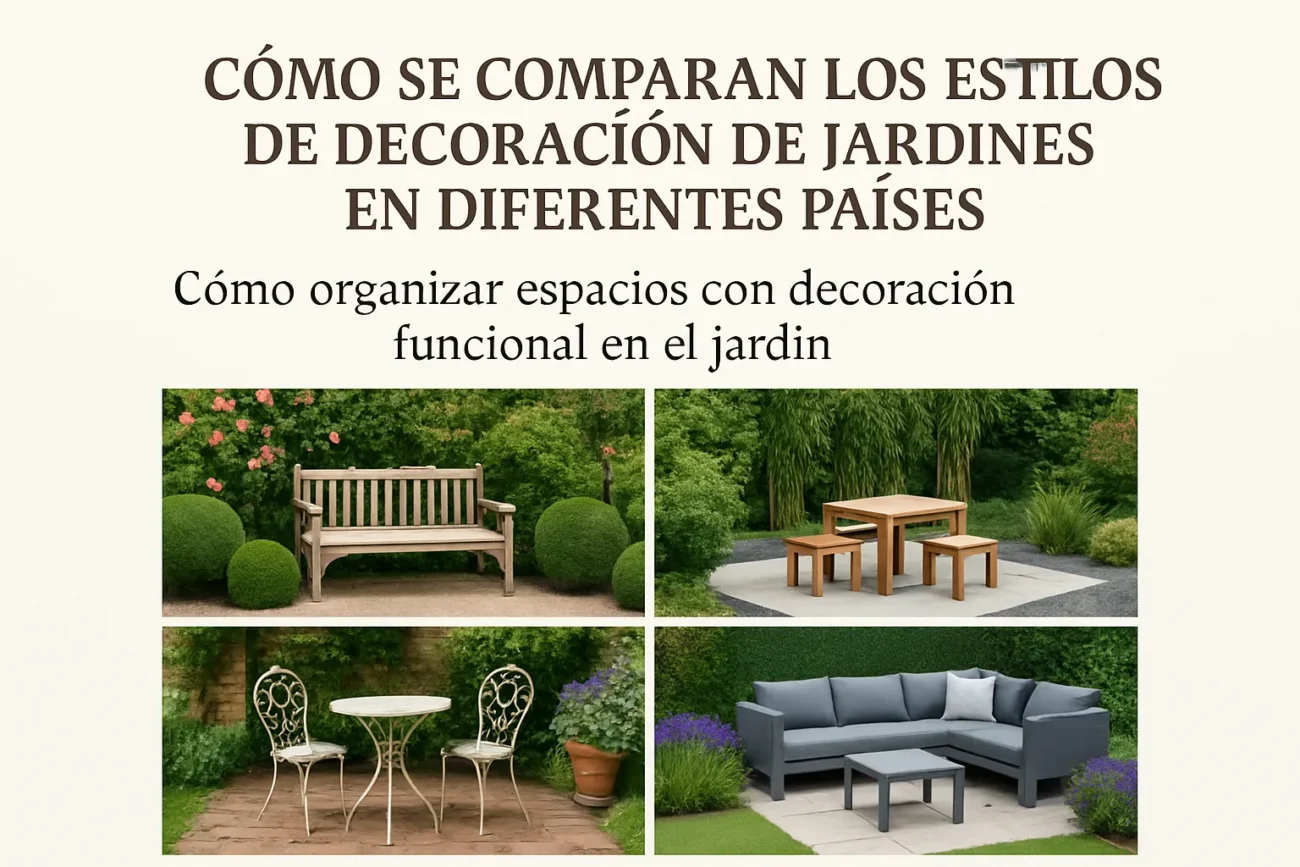 cómo se comparan los estilos de decoración de jardines en diferentes países Cómo organizar espacios con decoración funcional en el jardín