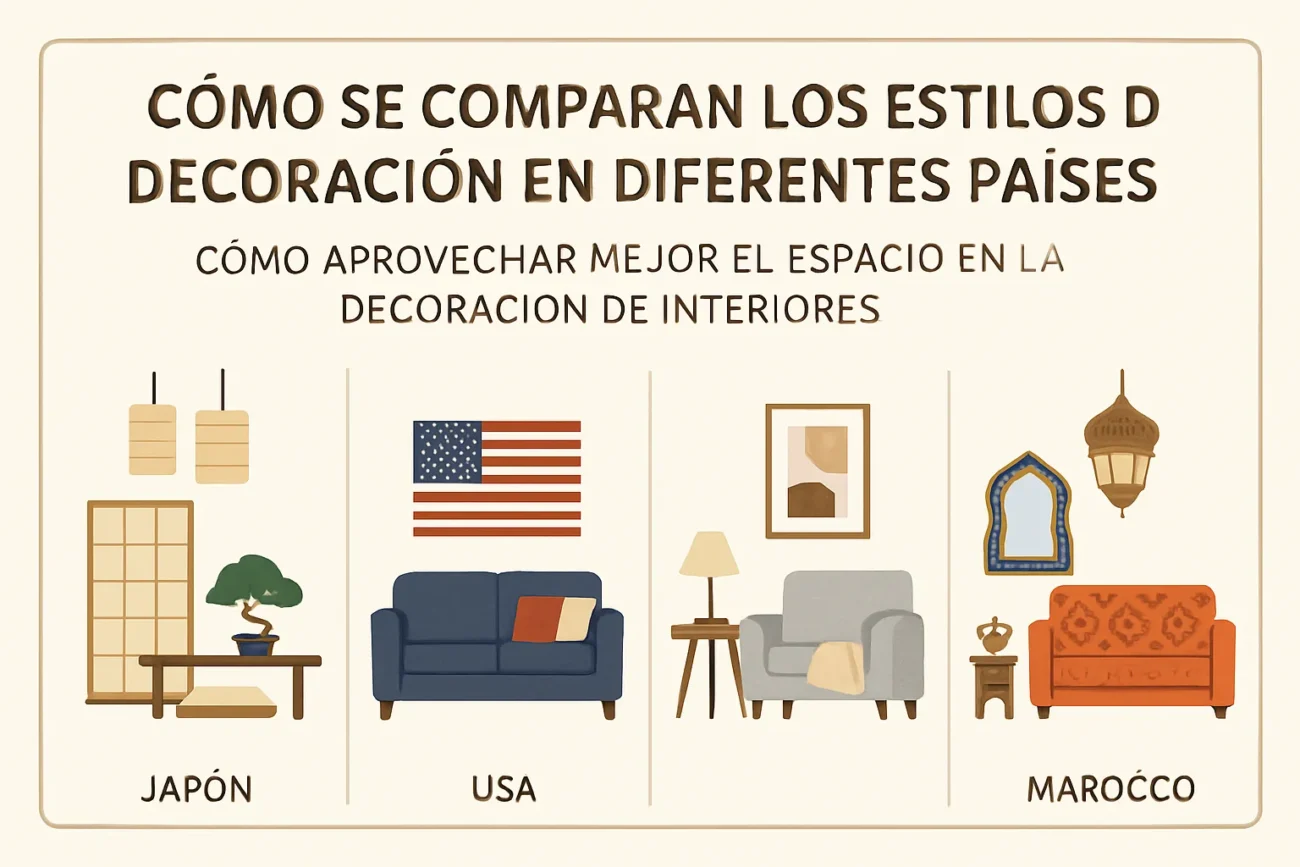 cómo se comparan los estilos de decoración en diferentes países Cómo aprovechar mejor el espacio en la decoración de interiores