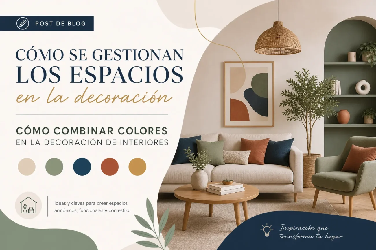 cómo se gestionan los espacios en la decoración Cómo combinar colores en la decoración de interiores