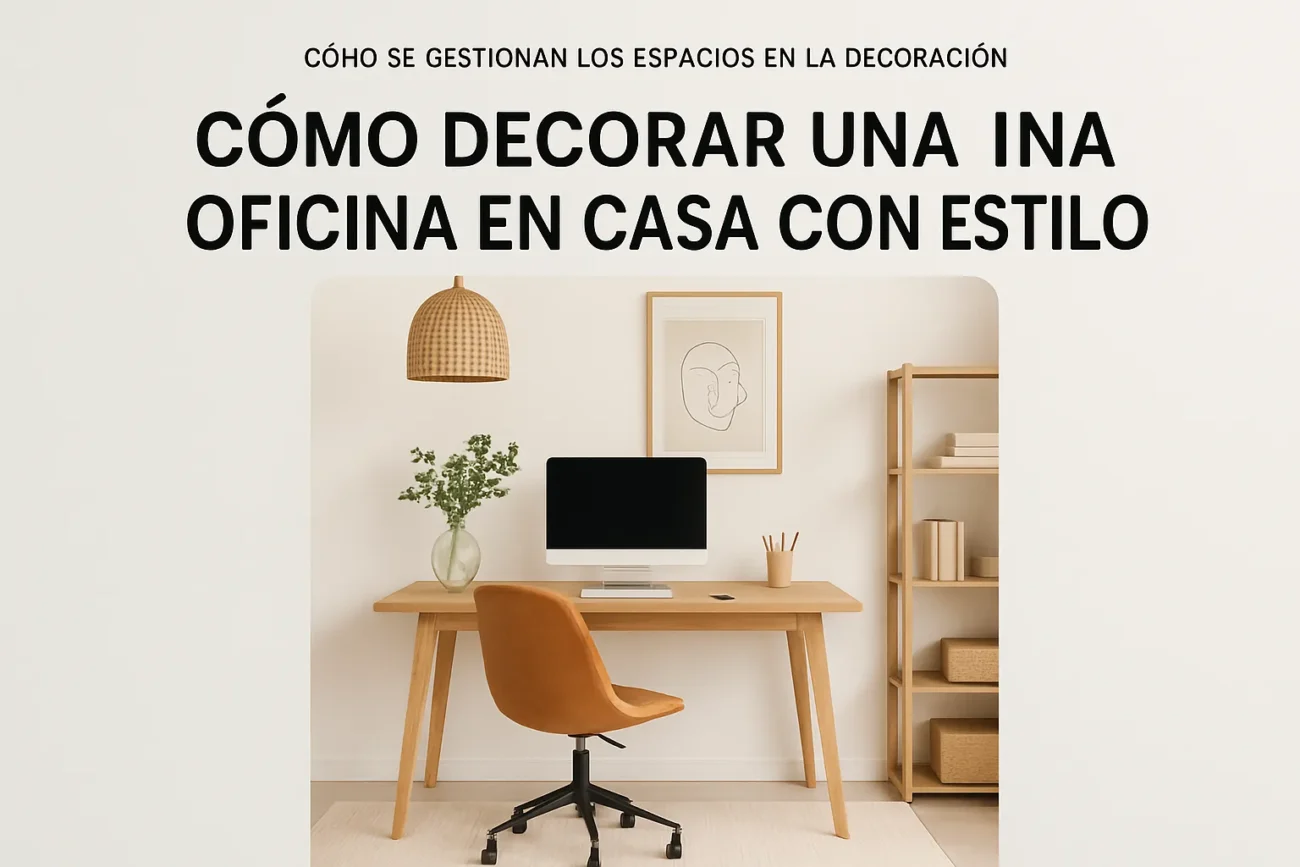 cómo se gestionan los espacios en la decoración Cómo decorar una oficina en casa con estilo