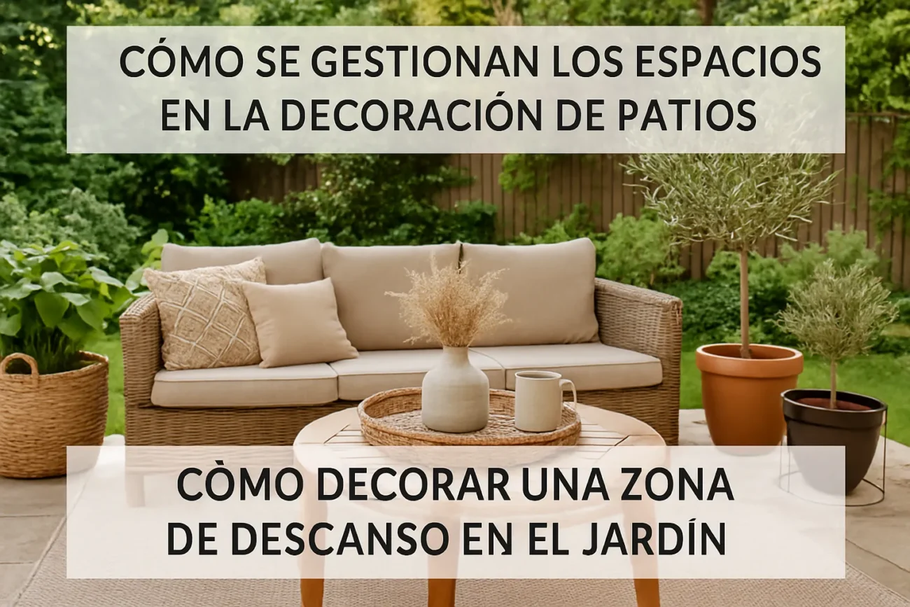 cómo se gestionan los espacios en la decoración de patios Cómo decorar una zona de descanso en el jardín