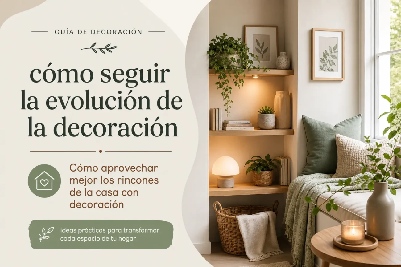 cómo seguir la evolución de la decoración Cómo aprovechar mejor los rincones de la casa con decoración