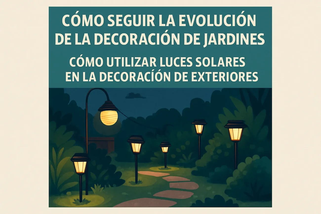 cómo seguir la evolución de la decoración de jardines Cómo utilizar luces solares en la decoración de exteriores