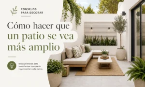 consejos para decorar Cómo hacer que un patio se vea más amplio