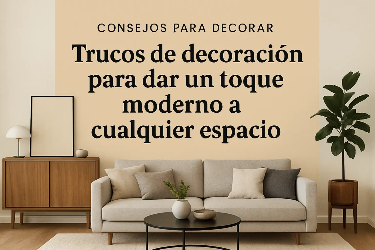 consejos para decorar Trucos de decoración para dar un toque moderno a cualquier espacio