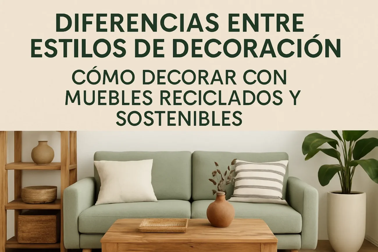 diferencias entre estilos de decoración Cómo decorar con muebles reciclados y sostenibles