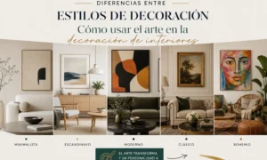 diferencias entre estilos de decoración Cómo usar el arte en la decoración de interiores