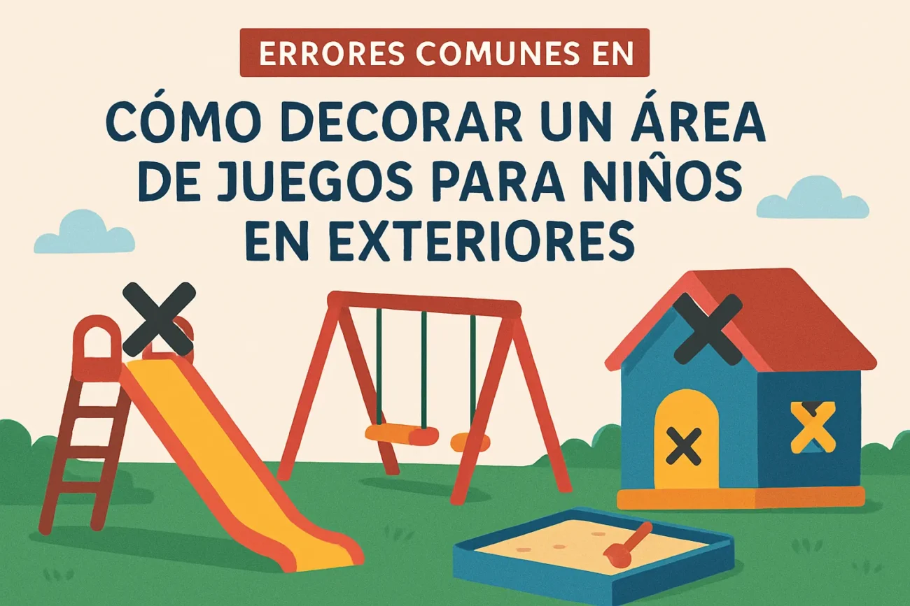 errores comunes en Cómo decorar un área de juegos para niños en exteriores