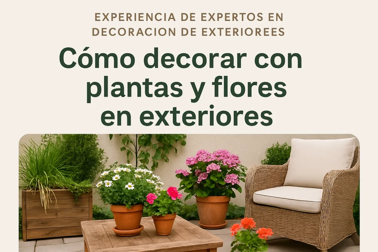 experiencia de expertos en decoración de exteriores Cómo decorar con plantas y flores en exteriores
