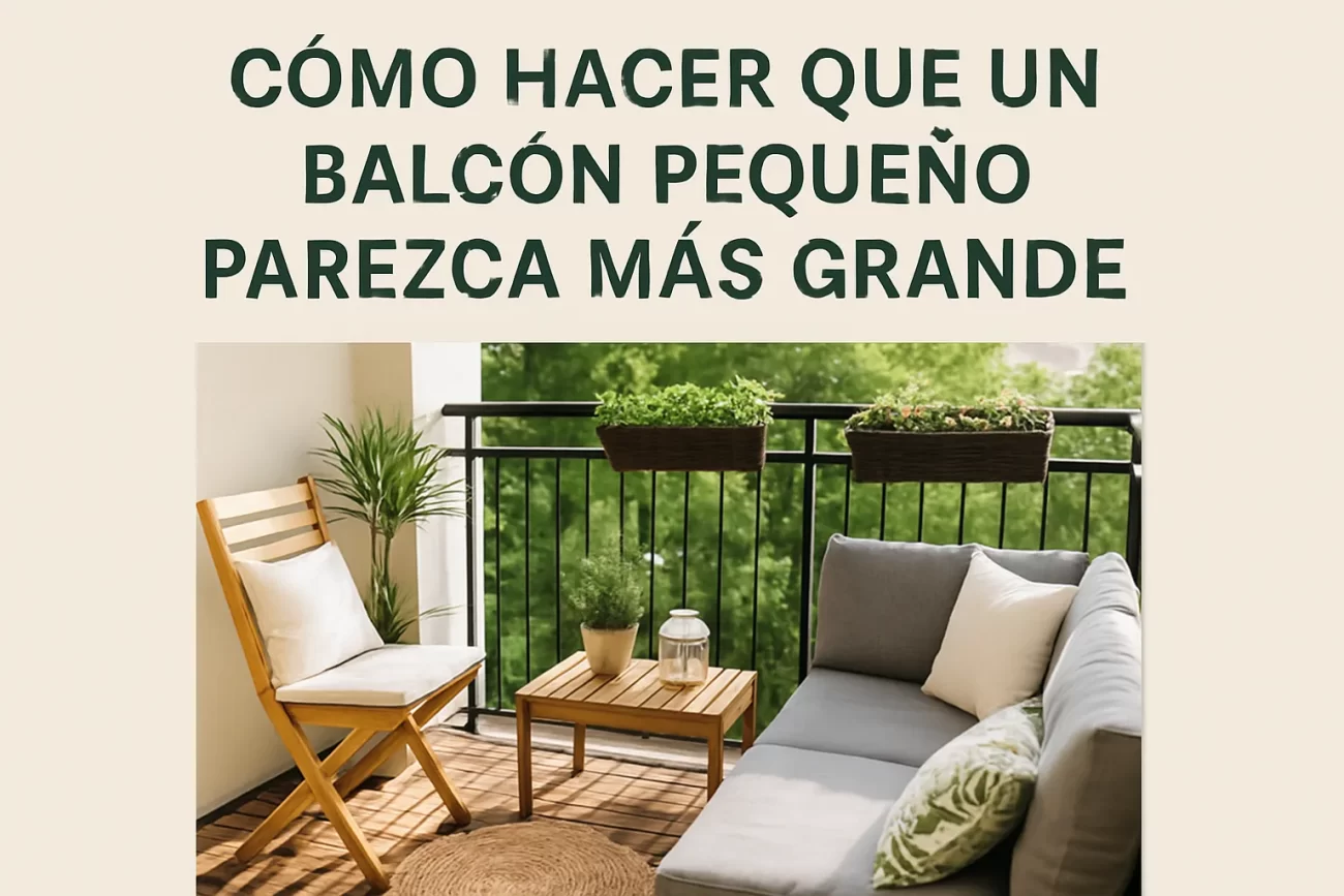 experiencia de expertos en decoración de exteriores Cómo hacer que un balcón pequeño parezca más grande