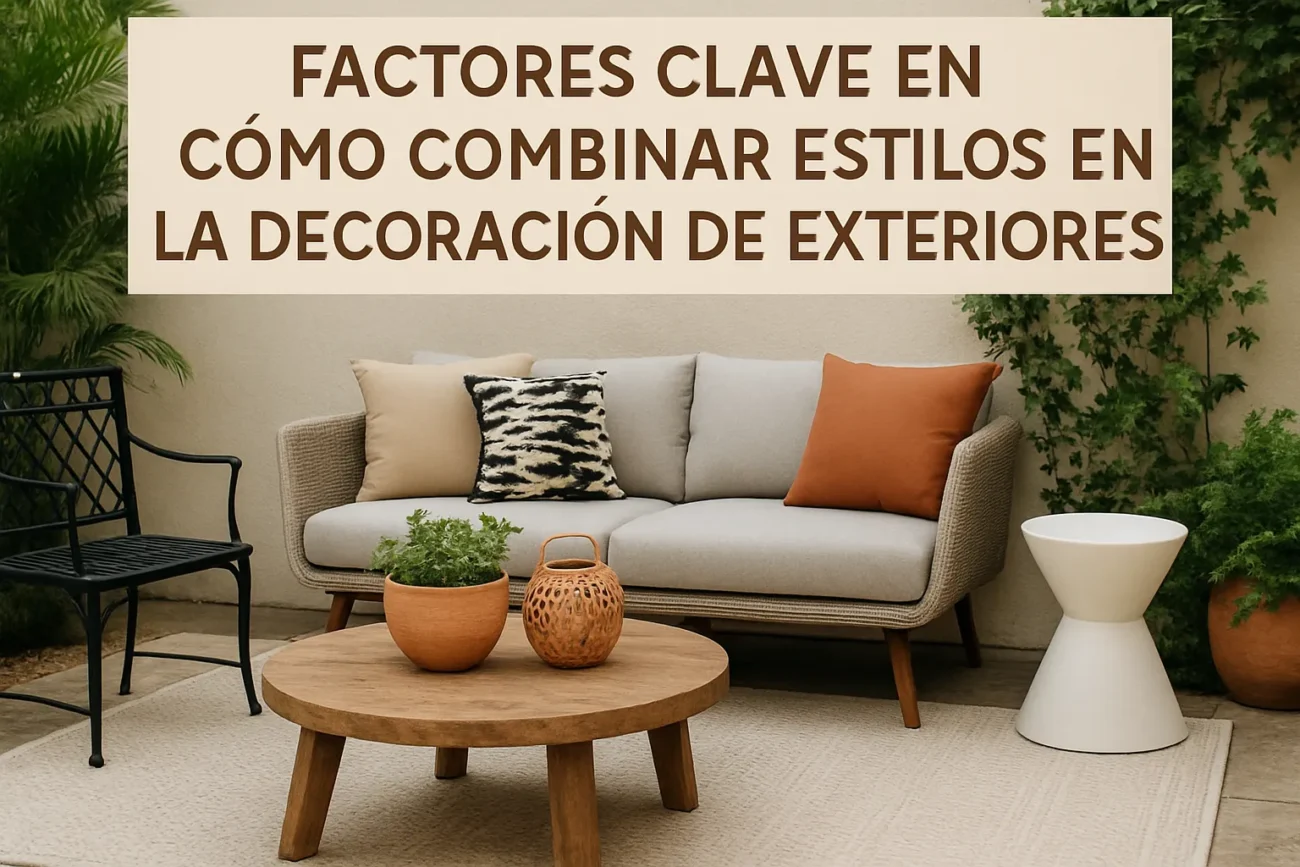 factores clave en Cómo combinar estilos en la decoración de exteriores