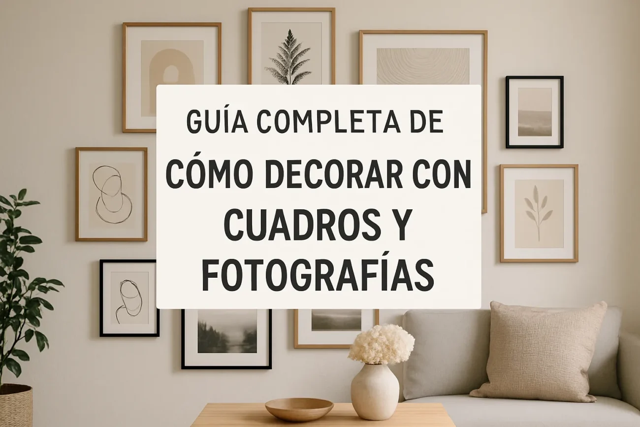 guía completa de Cómo decorar con cuadros y fotografías