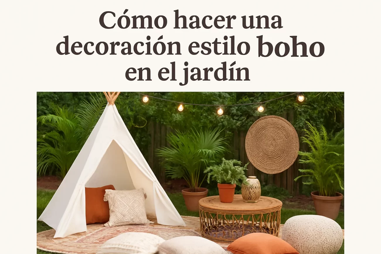 indicadores clave en Cómo hacer una decoración estilo boho en el jardín